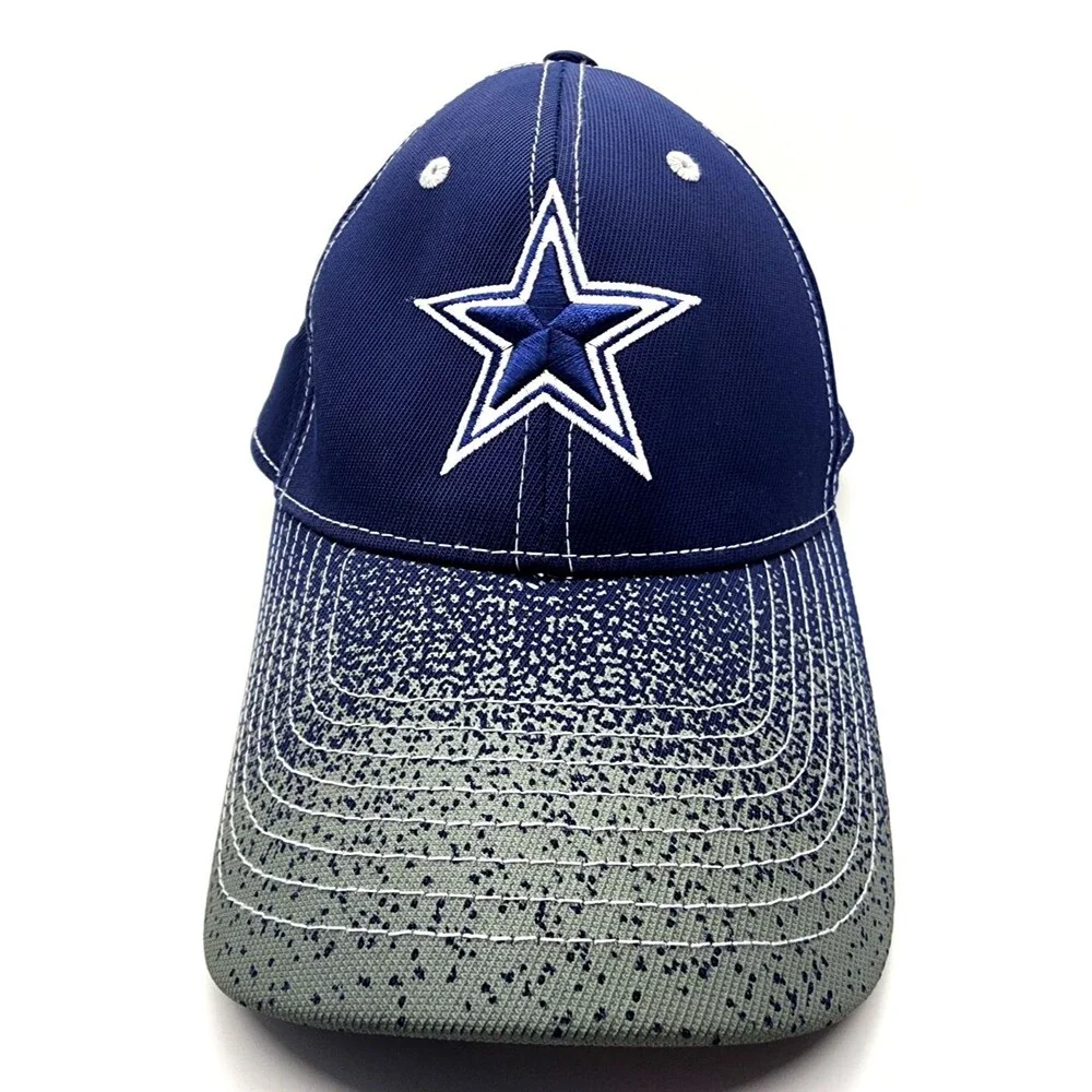 Dallas Cowboys Paint Splatter Fitted Hat Blue Gray NFL Cap One Size